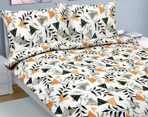 Set di lenzuola in crêpe - 1 set 240x200, 70x90 - color crema, arancione, grigio