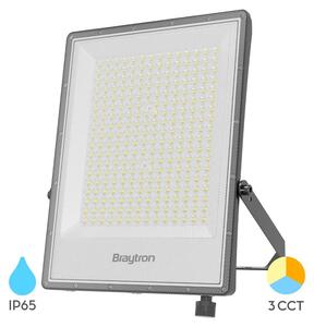 Proiettore LED Braytron da 200 W per esterni IP65 – Proiettore super luminoso da 22.000 lm con selezione della temperatura di colore 3000K/4000K/6500K, proiettore LED in alluminio impermeabile