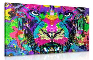 Stampa su tela – Felino multicolore