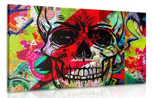 Quadro su tela – Teschio in versione graffiti