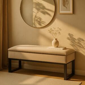 Pouf con contenitore LOFT - Latte