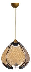 Lampadario nero/beige con paralume in tessuto ø 25 cm – Opviq lights