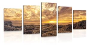 Quadri 5 pezzi – Scogliere del mare
