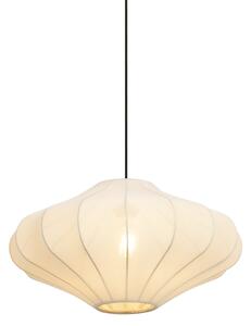 Lampada a sospensione Japandi beige con paralume in tessuto 50cm - Plu