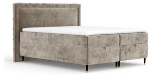Letto boxspring beige con spazio contenitivo 180x200 cm Voyage - Maison de Rêve