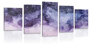 Quadri 5 pezzi – Astrazione del cielo notturno