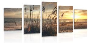 Quadri 5 pezzi – Tramonto sulla spiaggia