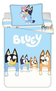 Set copripiumino e federa da bambini blu in cotone per culla 100x135 cm Bluey – Jerry Fabrics