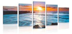 Quadri 5 pezzi – Sole sul mare