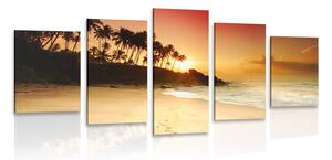 Quadri 5 pezzi – Tramonto in Sri Lanka