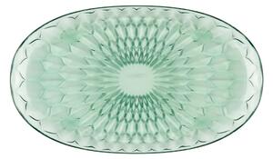 Vassoio Tondo OVALE, Decoro Vanity Pio&Tito Toso, Dimensioni 45x 26x h3,5 cm, in plastica biologica inscatola serigrafata Guzzini Verde Matcha