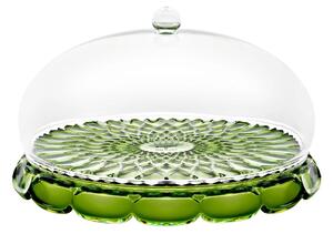 Tortiera con campana Rotonda in plastica biologica LINEA VANITY Dimensioni � 30xh16 cm colore in scatola serigrafata Guzzini colore Verde Ninfea
