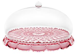 Tortiera con campana Rotonda in plastica biologica LINEA VANITY Dimensioni � 30xh16 cm colore in scatola serigrafata Guzzini colore Rosa Flamingo