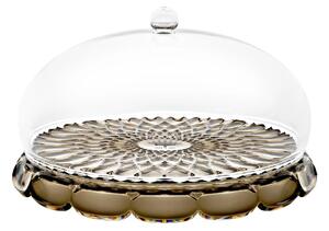 Tortiera con campana Rotonda in plastica biologica LINEA VANITY Dimensioni � 30xh16 cm colore in scatola serigrafata Guzzini colore Fumo