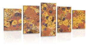 Quadri 5 pezzi – Astrazione ispirata a G. Klimt