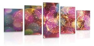 Quadri 5 pezzi – Astrazione scintillante