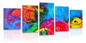 Quadri 5 pezzi – Astrazione piena di colori