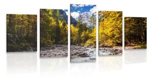Quadri 5 pezzi – Paesaggio montano pittoresco