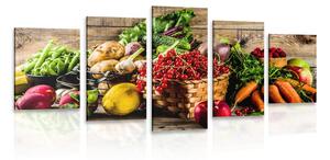 Quadri 5 pezzi – Frutta e verdura fresca