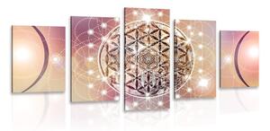 Quadri 5 pezzi – Mandala affascinante