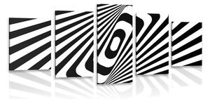 Quadri 5 pezzi – Illusione in bianco e nero