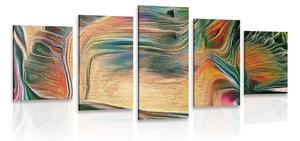 Quadri 5 pezzi – Astrazione psichedelica