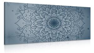 Quadro su tela – Fiore blu scuro di Mandala
