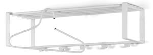 Appendiabiti da parete in metallo bianco con ripiano Rex - Spinder Design