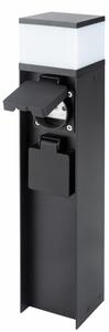 Brilagi - Lampada da esterno con 2 prese SCHUKO, 1x G9/11W/230V, IP44, nera