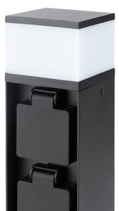 Brilagi - Lampada da esterno con 2 prese SCHUKO, 1x G9/11W/230V, IP44, nera