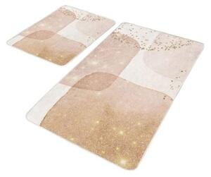 Set di tappetini per il bagno beige in velluto 2 pz 60x100 cm – Mila Home