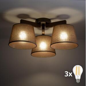 BRILAGI - Lampadario LED da soffitto a montaggio superficiale LATTE 3xE27/15W/230V pino/marrone
