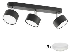 Faretto LED CLARK 3xGX53/10W/230V nero