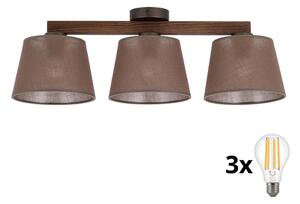 BRILAGI - Lampadario LED a plafone LATTE 3xE27/15W/230V pino/marrone