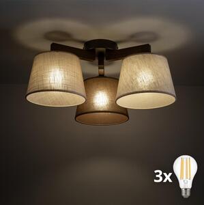 BRILAGI - LED Lampadario a plafone LATTE 3xE27/15W/230V pino/misto