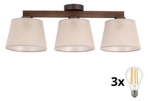 BRILAGI - Plafoniera LED LATTE 3xE27/15W/230V pino/beige