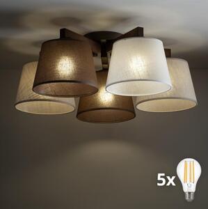 BRILAGI - LED Lampadario a soffitto LATTE 5xE27/15W/230V pino/mix