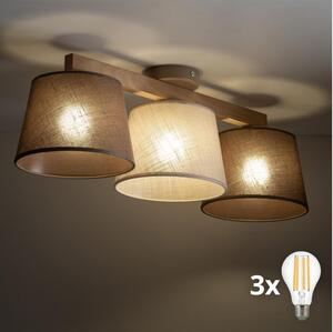 BRILAGI - Plafoniera LED LATTE SABIA 3xE27/15W/230V pino/misto