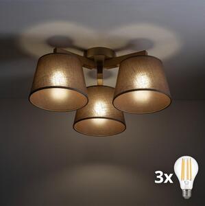 BRILAGI - Lampadario a soffitto a LED LATTE SABIA 3xE27/15W/230V pino/marrone