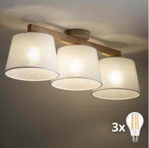 BRILAGI - Lampadario LED da soffitto LATTE SABIA 3xE27/15W/230V pino/bianco