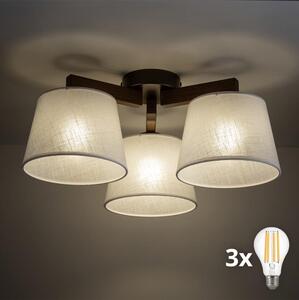 BRILAGI - Lampadario LED a soffitto LATTE 3xE27/15W/230V pino/beige
