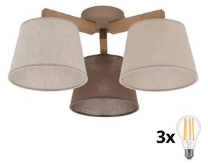 BRILAGI - Lampadario LED da soffitto LATTE SABIA 3xE27/15W/230V pino/misto