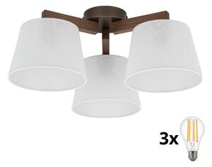 BRILAGI - LED Lampadario a plafone LATTE 3xE27/15W/230V pino/bianco