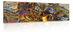 Quadro su tela – Design astratto dorato