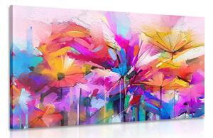 Quadro su tela – Fiori astratti colorati