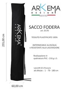 Copertura per le docce da esterno in PVC Impermeabile dotato di laccetti di chiusura dimensioni 70x h 255 cm colore nero