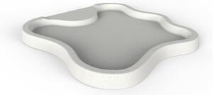 Piatto Doccia da Esterno Giardino in Polietilene HD Arkema Lake Dimensioni 107x103xh 9 cm superficie antisdrucciolo effetto pietra colore Bianco