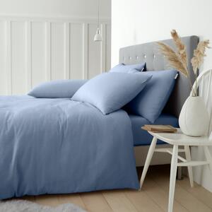 Set copripiumino e federa azzurro in flanella per letto matrimoniale e per letto esteso 230x220 cm Brushed – Catherine Lansfield