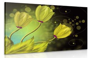 Quadro su tela – Fiori d'oro