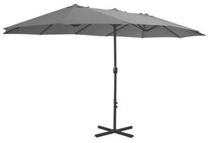 Ombrellone da Esterni con Palo in Alluminio 460x270cm Antracite